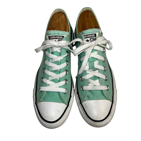 Converse All Star Low Top Turquoise Chuck Taylor Sneakers Lace Up Size 7 - Picture 3 of 9